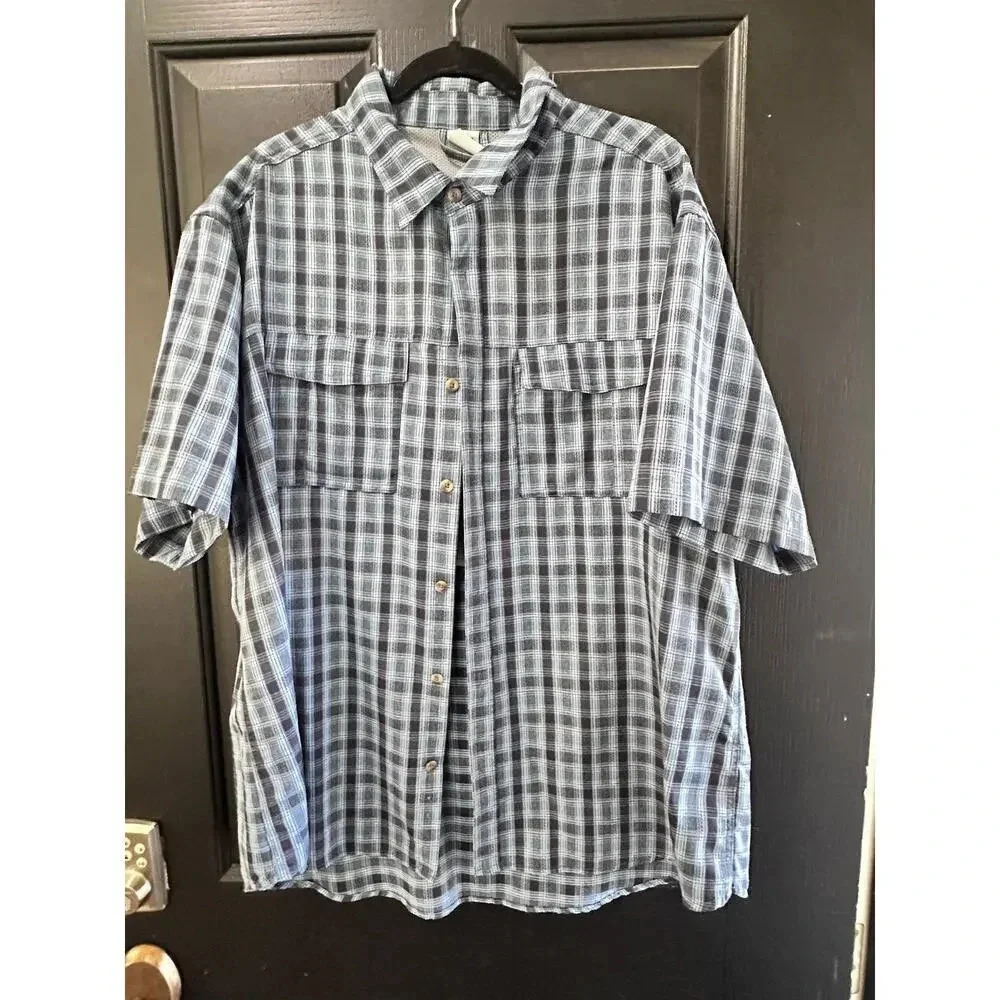 Rugged Exposure blue Plaid Casual Shirt Size 2XL